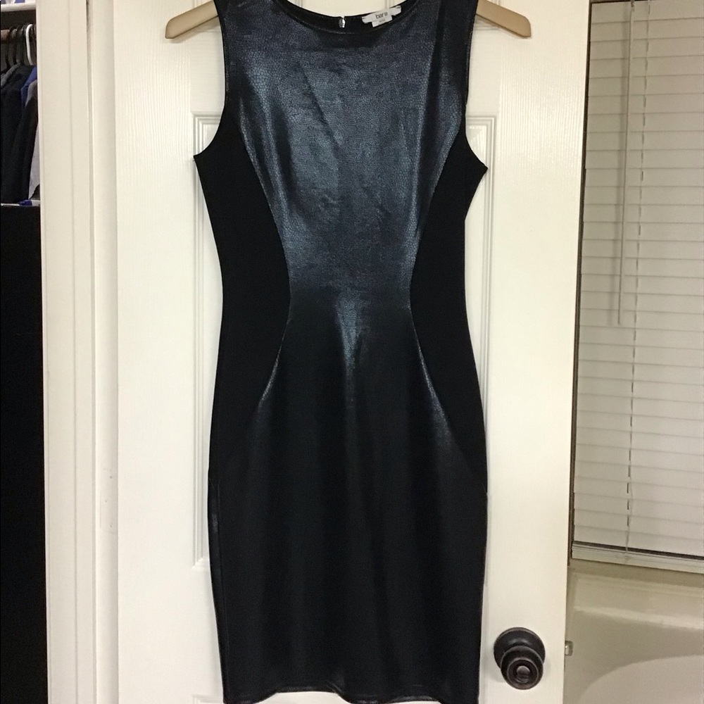 Black dress leather/material